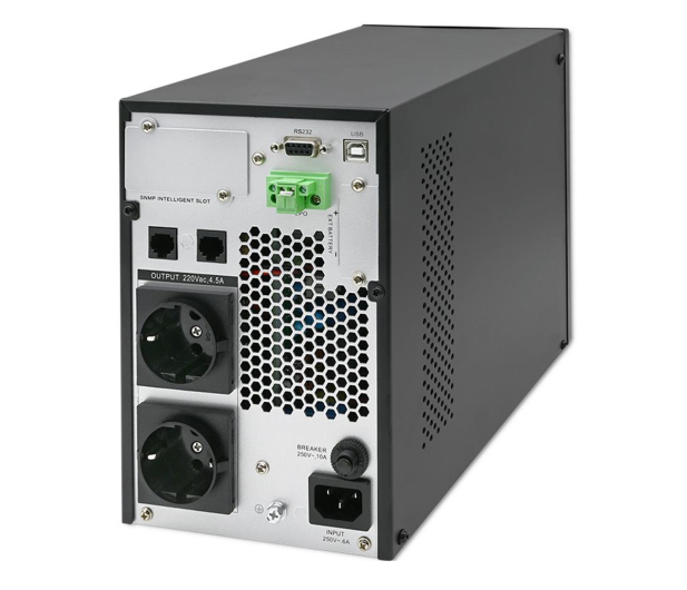 QOLTEC UPS 1kVA | 1000W | Power Factor 1.0 | LCD | EPO| USB | On-line 52280 - 1238938 - zdjęcie 2